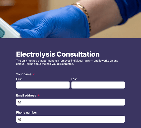 Electrolysis Consultation Form