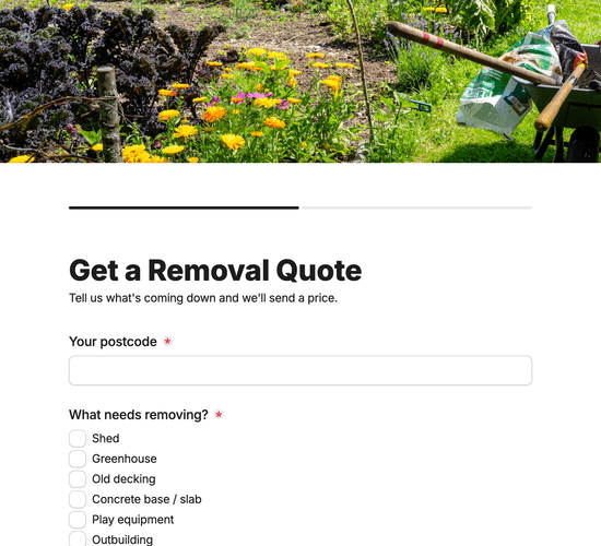 Shed & Structure Removal Quote Form