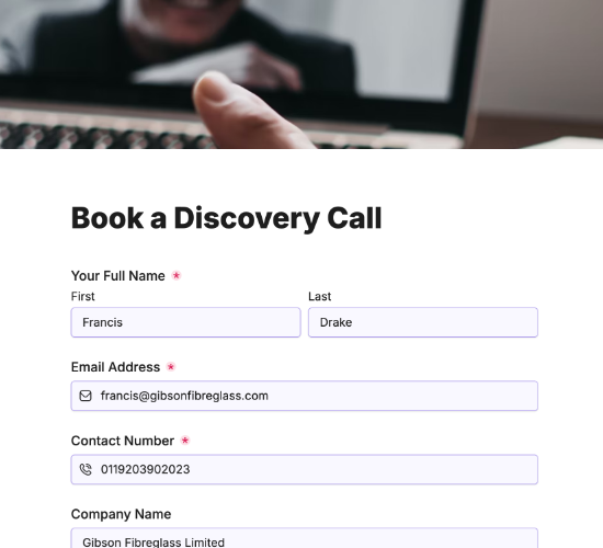 Sales Discovery Call Form