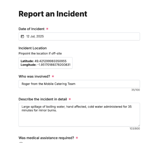 Incident Report Form