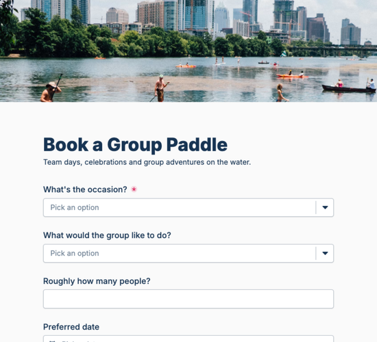 Group & Corporate Paddle Session Inquiry Form