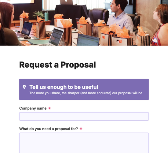 Brand Strategy Proposal Request Form