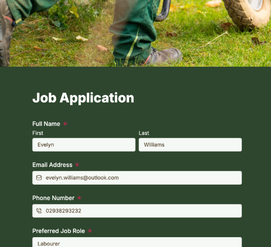 Job Application Form