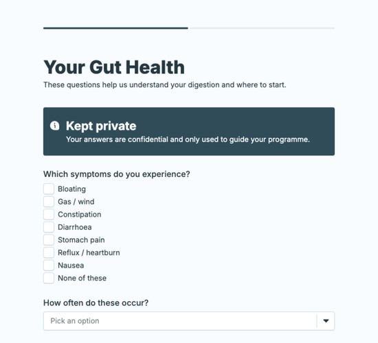 Gut & Digestive Health Questionnaire Form