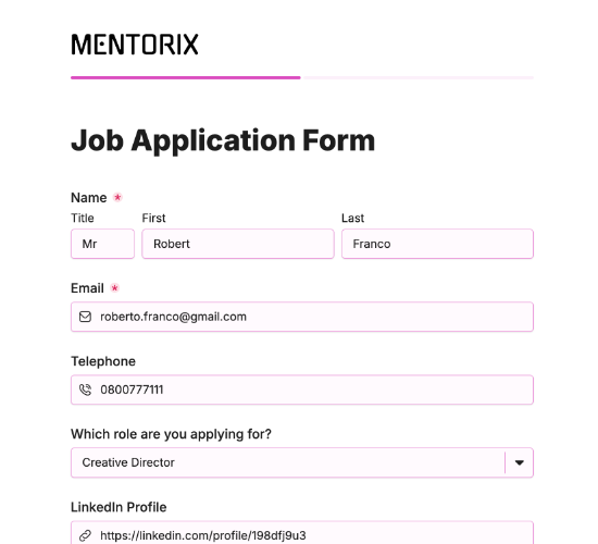 Job Application Form