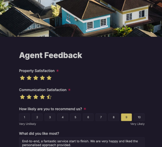 Real-Estate Agent Feedback Form