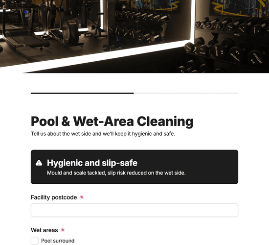 Pool & Wet-Area Cleaning Enquiry Form