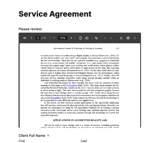 Transportation Service Agreement Form