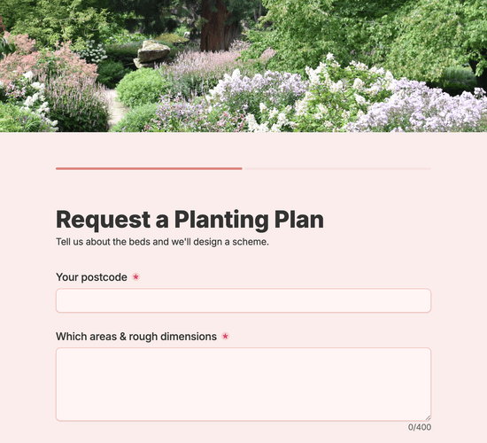 Planting Plan Request Form